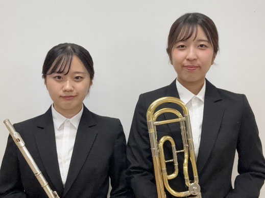 「オープンキャンパス 学生向けノベルティ」を提案した吹奏楽部のお二人