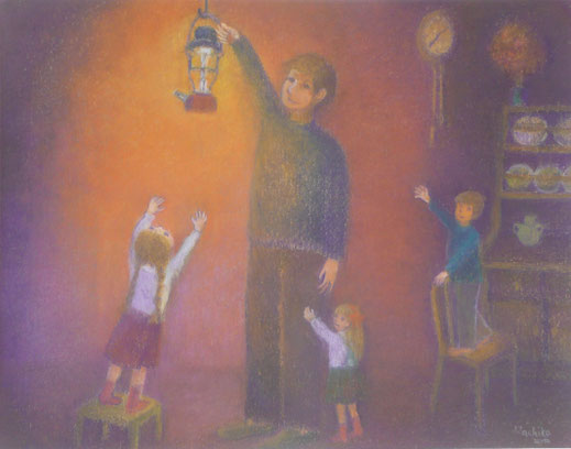 Pappy and Tilley lamp 42.5cmx52.5cm