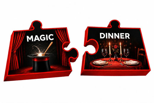 Das Magic Dinner mit Jeff de Fire aus Kiel. MAGISCH & LECKER