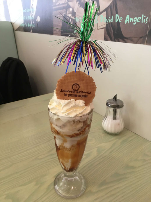 My "Sweet Nectar" sundae at Jannettas Gelateria in St. Andrews