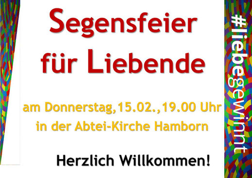 Plakat Segensfeier für Liebende