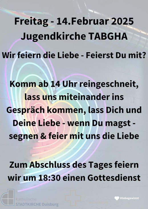 Plakat Segensfeier für Liebende Rückseite