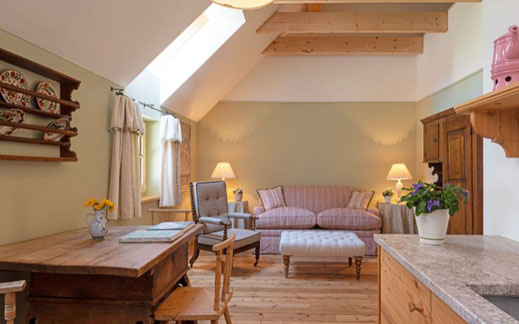 Wohnzimmer im Ferienhaus in Altaussee