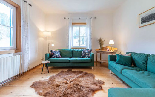 Wohnzimmer im Ferienhaus in Altaussee