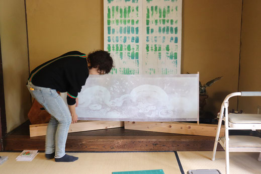 和洋食道Ecruでの展示風景