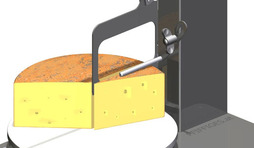 Käse Schneidemaschine mit Abstreifer