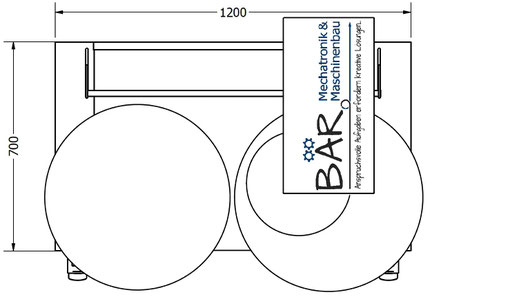 Dimensions de la machine à fromage jusqu'à Ø700mm