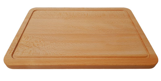 Schneidebrett Rotbuchenholz mit Saftrille