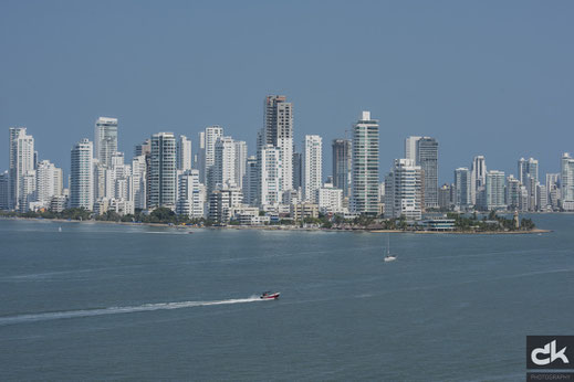 Die Skyline der Neustadt von Cartagena