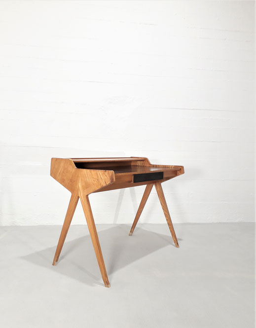 Helmug Magg, Walnut, Beech, Black Formica Vener Ladies Desk for WK Möbel, W. Germany, 1955