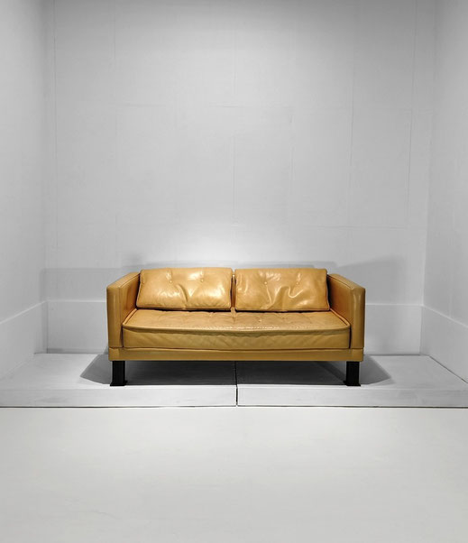 Chirstian Duc  Sofa / Canapé Model "Orwell", Synthèse Series  Metal, Latex Foam, Leather  CMB Edition  France, 1983 - PN.Modern pnmodern