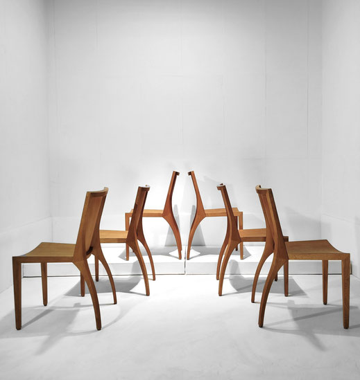Danilo Silvestrin Oak Dining Chairs Model Milano for Gunther Lambert, Italy, Germany c.1980 - PN.Modern pnmodern