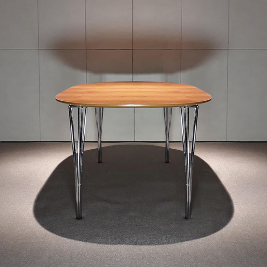 Piete Hein, Arne Jacobsen, "Supper Ellipse" Dining Table, Phoenix Denmark Edition, 1960s