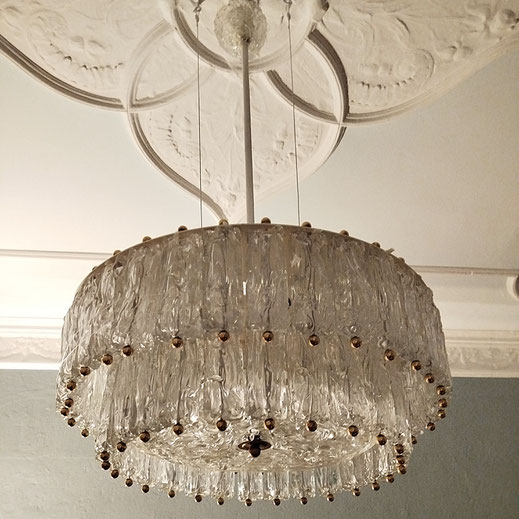 Aureliano Toso large Large Chandelier by Vetreria Aureliano Toso, Murano, Italy, 1960s
