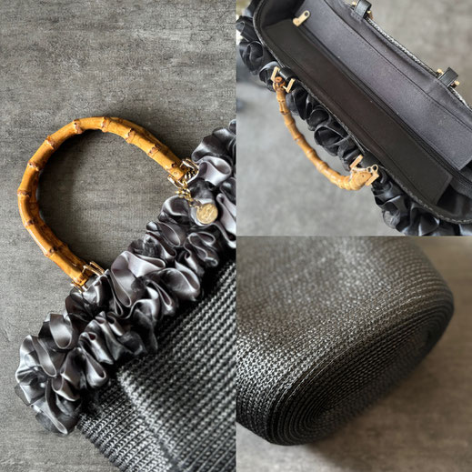 JourFin LoveRibbon ラブリボン リボンバッグ リボンカゴバッグ カゴバッグ Bascket Bag リボン制作 クラフト リボン教室 リボンレッスン リボン リボンワーク フリルバッグ フリルリボンバッグ フリル