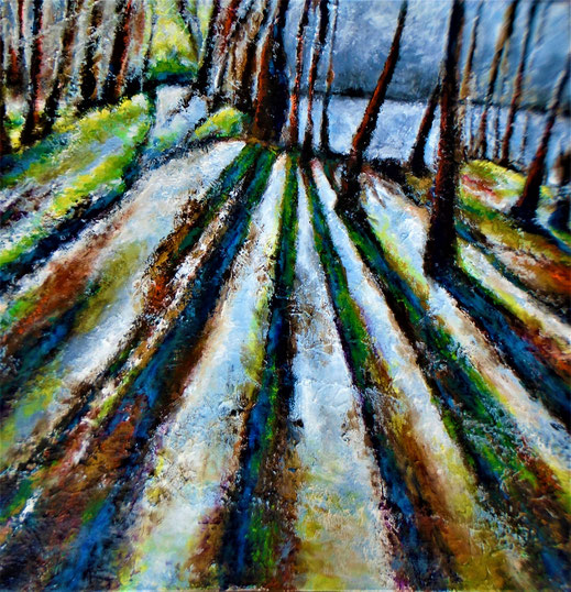 *Cappenberger Wald* Öl Acryl auf Leinwand - 90 x 90