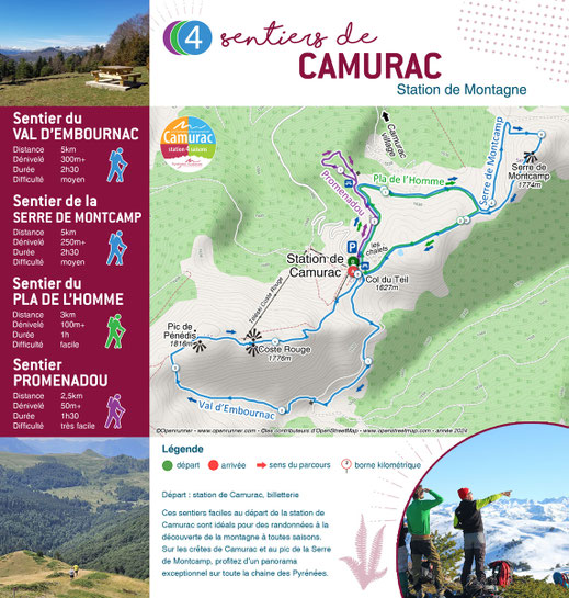 Fiche rando des sentiers de Camurac