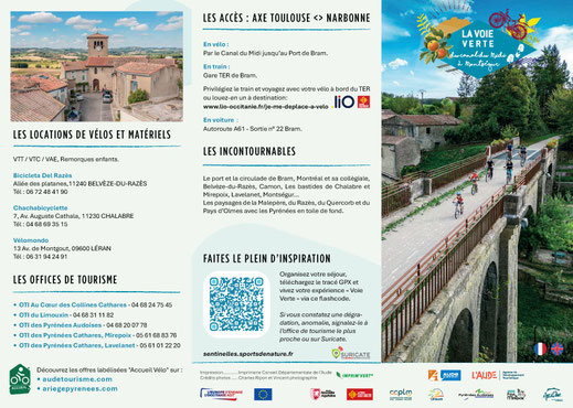 Flyer Voie Verte du Canal du Midi à Montségur
