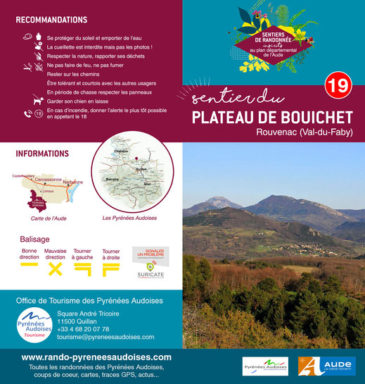 Fiche rando Plateau de Bouichet - Rando Pyrénées Audoises