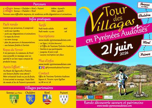 programme Tour des Villages en Pyrénées Audoises