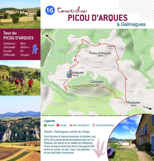 Plan du Tour du Picou d'Arques - Rando Pyrénées Audoises
