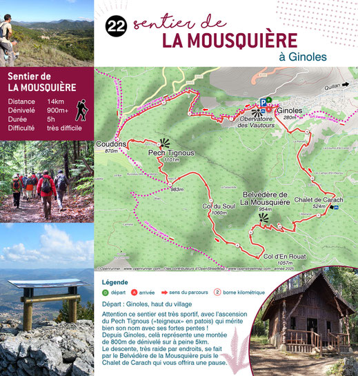 Fiche rando La Mousquière - Ginoles - Sentiers Pyrénées Audoises