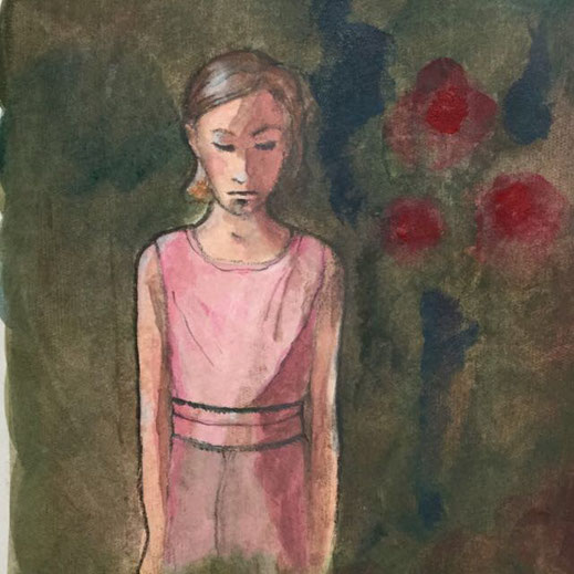 Elise,  Mischtechnik (Acryl, Graphit, Farbstift), VERKAUFT