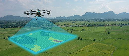 Traitement agricole par drone