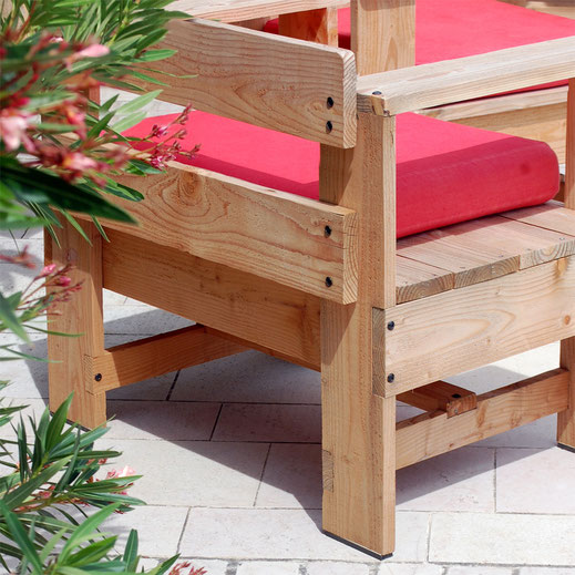 fauteuil bois de jardin