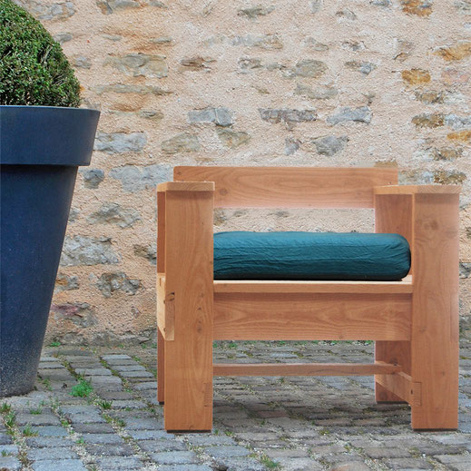 fauteuil bois jardin