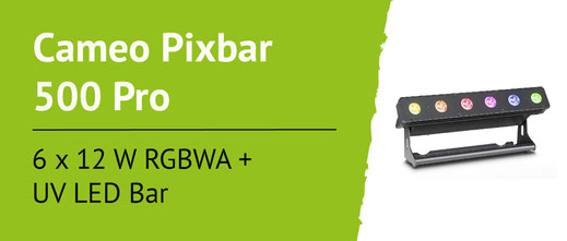 Cameo PixBar 500 Pro - Hochleistungs-LED-Lichtleiste für beeindruckende Lichteffekte. RGB-Farbmischung, individuell steuerbare Segmente, ideal für Bühnen und Veranstaltungen