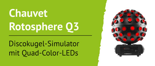 Chauvet Rotosphere Q3 - LED-Lichteffekt mit rotierenden Kugeln für dynamische Raumbeleuchtung. RGB-Farbmischung, vielfältige Lichtmuster, ideal für Events und Clubs