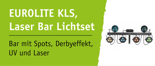 Eurolite KLS Next FX Laser Bar - All-in-One Lichtsystem mit Lasereffekten. RGBW-Farbmischung, vielseitige Lichtmuster, perfekt für Bühnen- und Veranstaltungsbeleuchtung.