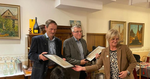 v.l.n.r.: Richard Ittner, Erwin Taube, Gabi Hartmann