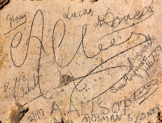 Graffiti de Allsop © Gilles Prilaux, archéologue Somme-Patrimoine