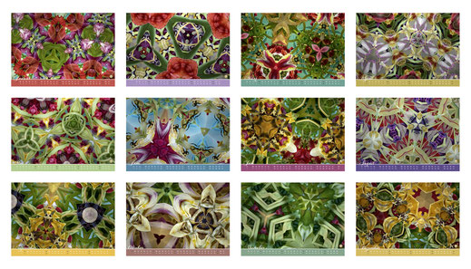 Wandkalender Kaleidoskop Träume, DIN A3 für 2023, alle Motive, von Flora Funkenflug