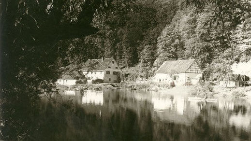 Bronner Mühle vor dem Erdrutsch