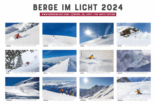 Berge im Licht Klender 2024 - The White Edition