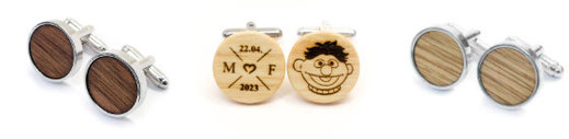 Holz-Manschettenknöpfe aus Holz