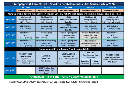 UNSER TRAININGSPLAN