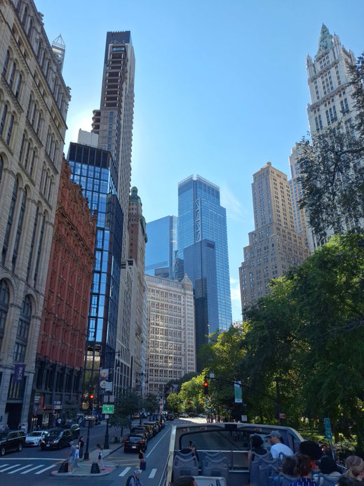 New York, Lower Manhattan avec le Big Bus Hop-on Hop-off