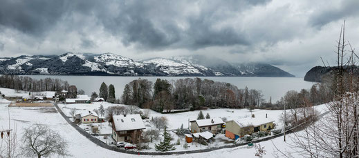 Vorort von Brienz, Brienzersee, Schweiz