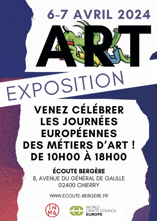 Illustration  les Journées des métiers d'art à l'atelier Ecoute Bergère 6-7 avril  2024