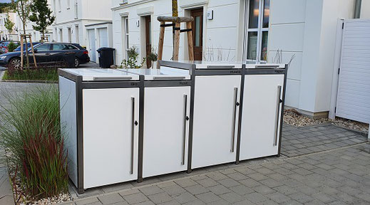 Mülltonnenbox Modell Paxx in Weiss