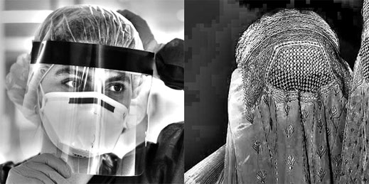 © Foto: Socrates Tassos - FUNKE Foto Services; Wikimedia, Steve Evans from India and USA, Burqa Afghanistan 01, bearbeitet, CC BY 2.0