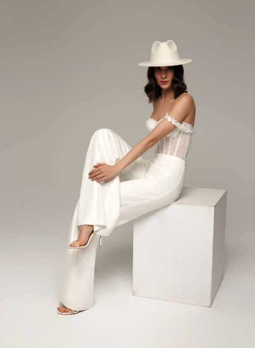 Braut Jumpsuit, Brauthosenanzug, Standesamt Brautmode Berlin, Brautmoden Berlin, Standesamt Brautmode Berlin