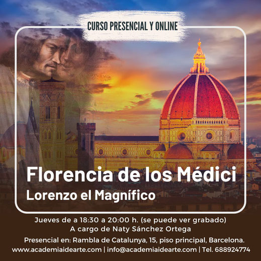Florencia de los Médici; Lorenzo el Magnífico; cursos online; cursos de arte; cursos en Barcelona; arte;