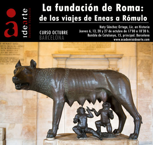fundación de Roma; Rómulo y Remo; loba capitolina; historia; Academia Idearte;