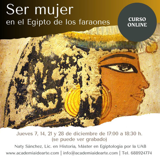 mujer en Egipto; curso; Barcelona; egiptología; Palma de Mallorca;