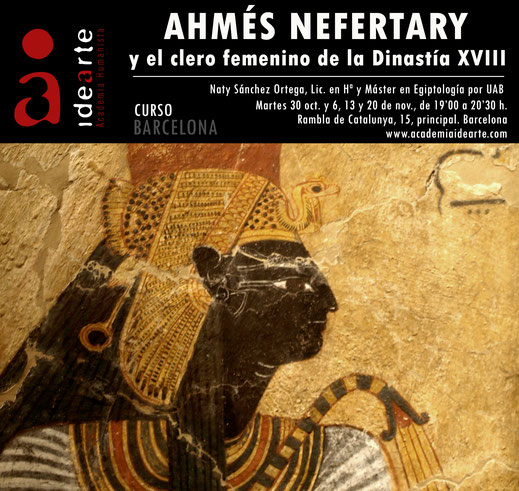 Ahmés Nefertary; egiptología; Barcelona; cursos Egipto; mujer en Egipto;